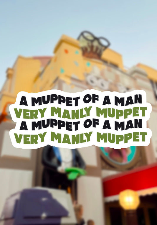 Man or Muppet Sticker